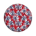 thumbnail image 2 of Bingfone Palm Tree Pattern On Red Spare Tire Cover Weatherproof Universal Wheel Protectors For Rv Camper Travel Trailer Suv Truck-16 Inch, 2 of 9