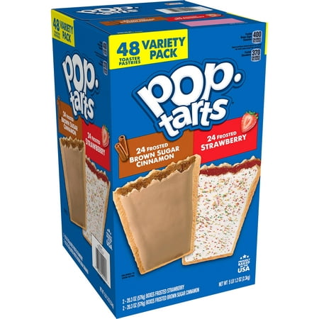 Pop-Tarts Variety Pack Brown Sugar Cinnamon And Frosted Strawberry (48 Ct.)