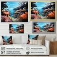 thumbnail image 4 of Designart "Reef Depths Underwater Coral art painting III" Coral Floater Framed Wall Art Print, 4 of 7