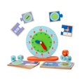 thumbnail image 1 of Reloj de educación temprana, juguetes, juego de actividades de tiempo portátil, reloj de tiempo de aprendizaje, reloj de cognición de tiempo para, 1 of 9
