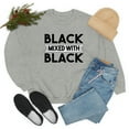 thumbnail image 4 of Black Mixed with Black Unisex Sweatshirt S-3XL Black is Beautiful Pride, 4 of 5