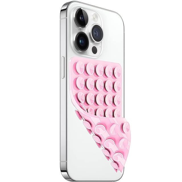 Soporte para funda de teléfono LvShuLiangPin de silicona rosa de doble cara