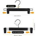 thumbnail image 2 of Perchas para pantalones NORTHERN BROTHERS negras, paquete de 50 con clips de plástico, 2 of 8