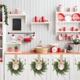 thumbnail image 4 of Small Mini Christmas Wreaths,Mini Cabinet Wreaths with Ribbon Bows Red Berry,Mini Christmas Cypress Wreaths,Artificial Small Kitchen Wreath for Window Front Door Farmhouse Wall Xmas Decorations, 4 of 4