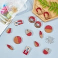 thumbnail image 5 of 1 Box 86pcs Geometric Shaped Resin Wooden Earring Pendants Resin Walnut Wood Earring Makings Kit Wood Earring Accessories with Earring Hooks Jump Rings for Earrings Necklace Making - 7 Styles, 5 of 6