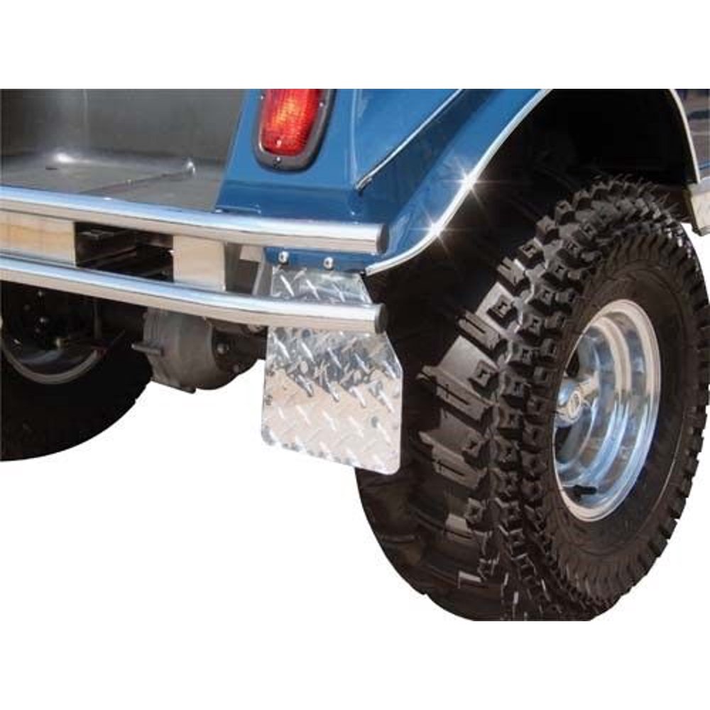 Diamond Plate Mud Flaps For Club Car DS Golf Carts