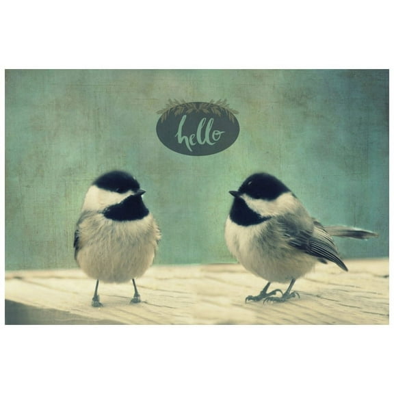 Marmont Hill Mh-Robdic-106-C-45 30" X 45" "Hello Birds 2" Giclee Art Print On Stretched