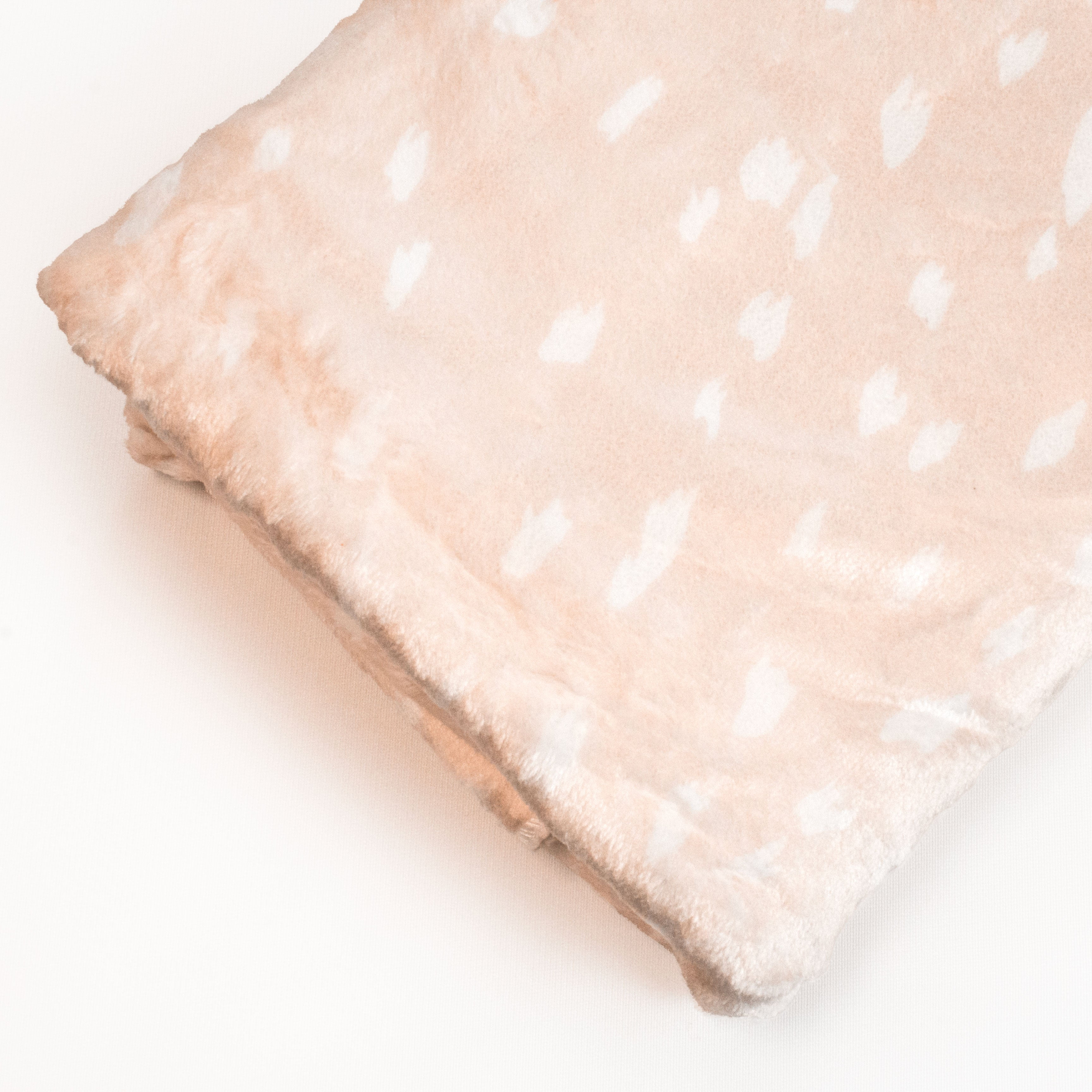 Everything Comfy Deer Fawn Print Decorative Throw Blanket, 42" X 60", Blush