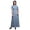 Blue, variant on Rayon Colorful Feather Womens Printed Side Slit Summer Dress Long Maxi Gown-XXX-Large
