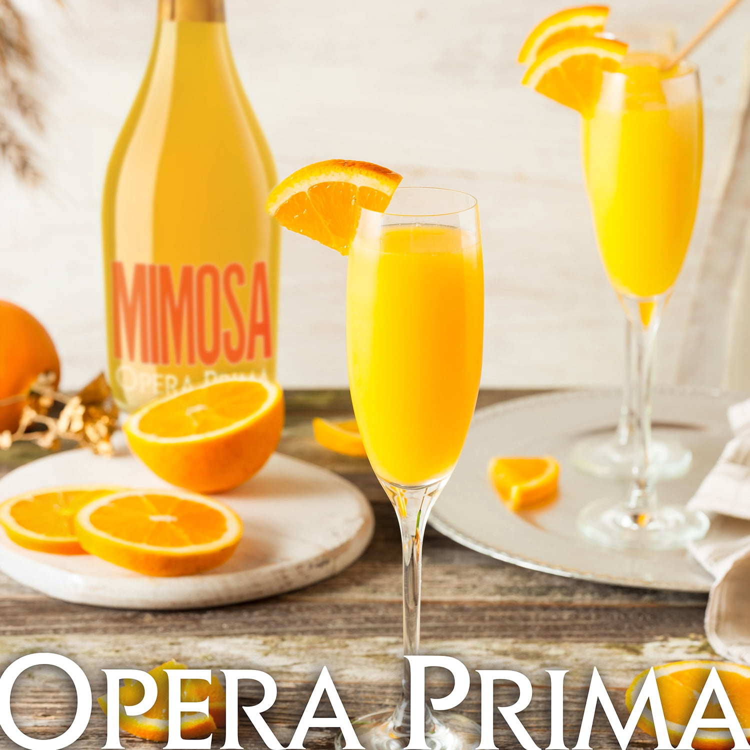 Opera Prima Demi Sec Sparkling Mimosa, 750ml, Glass Bottle, Spain, 7% ABV
