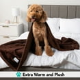 thumbnail image 4 of PetAmi Dog Blanket for Bed, XL Pet Blanket Large Dogs, Fleece Furniture Couch Cover Protector Sofa Car Crate Kennel, Soft Sherpa Cat Throw Plush Reversible Washable, Twin 60x80 Solid Brown, 4 of 9
