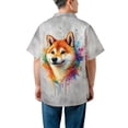thumbnail image 5 of Watercolor Drip Shiba Inu Pop Art Colorful Portrait Artwork Hawaiian Shirt Breathable Summer Unisex Merch Shibas Dog Lovers Gifts Idea - 01009, 5 of 6