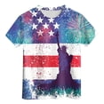 thumbnail image 4 of Ccpelsie Toddler Boy Girl 4th Of July Outfit Short Sleeve Independence Day T-Shirt Fourth Of July Clothes for Kids(Dark Blue,8-9 Years), 4 of 5