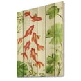 thumbnail image 2 of Designart 'Ancient Goldfishes Among The Lotus Leaves' Nautical & Coastal Print on Natural Pine Wood, 2 of 5