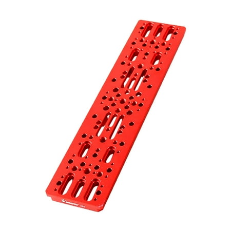 Almencla Telescope Mounting Plate Mounting Fixing Plate Aluminum Alloy 355mm Professional Stable Performance Wide Metal Plate Red