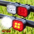 thumbnail image 3 of LEEYNEER Bicycle Light Set USB Rechargeable Strong Front Light + High Brightness Tail Light Night Riding Mountain Bike/Road Bike Universal Front And Rear Lights Combination Ultra Long Lif, 3 of 6