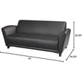 thumbnail image 2 of Mayline  Santa Cruz Series Occasional Faux Leather Sofa, 2 of 2