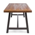 thumbnail image 4 of CoSoTower Outdoor Sandblast Finished Dining Table with Rustic Metal Finished Iron Legs, 4 of 8