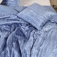 thumbnail image 5 of DecorAvenue Ultra-Luxe Crushed Velvet Cushion Covers Set of 2 No Filler Included Size 18 x 18 Inches Light Blue Color, 5 of 6
