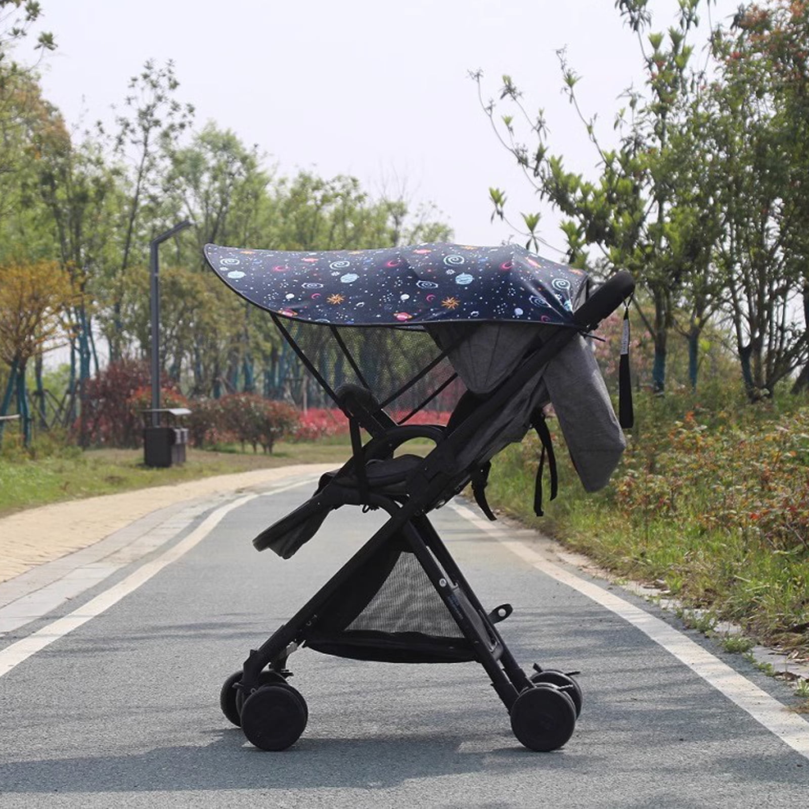 Baby Strollers Sunshade Canopy Awning Windproof Offer Sun Protections for Delicate Skin and Easy to Cleaning