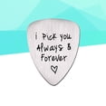 thumbnail image 2 of Titanium Steel Guitar Pick Necklace for Musical Use with Carved Letters Always & Forever 3931504, 2 of 8
