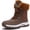 Brown, variant on Stepedia Women's Waterproof Winter Snow Boots Lightweight Warm Faux Fur Lined Mid-Calf Booties for Women, Brown