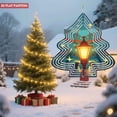 thumbnail image 4 of Metal Hanging Christmas Tree Wind Spinner - Festive Garden Decoration with Starry Design Perfect for Holiday Yard Decor, 4 of 7