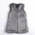 thumbnail image 2 of Baqcunre Vest For Women Womens Sleeveless Wool Blend Solid Winter Loose Vest Coat Outwear Fall Outfits For Women Winter Coats For Women Grey S, 2 of 7