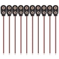 thumbnail image 2 of 10 x 9 V Soporte de batería Clip de presión Cable conector con cables conductores 9 voltios, 2 of 8