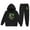 Black, variant on St. Patrick'S Day Children'S Sweatsuit Spring Long Sleeved Letter Print Hoodie With Sweater Pants 2 Piece Casual Set Black 2 Years-3 Years