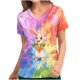 thumbnail image 1 of Pullover Impreso de Pascua de las Mujeres, Nuevo Cuello en V de Manga Corta Casual Top para Uso Diario Y de Fiesta, Camiseta de Cuidado de la Moda Elástica, 1 of 4
