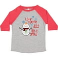 thumbnail image 3 of Inktastic Christmas Let It Snow Cute Snow Man with Snowflakes Boys or Girls Toddler T-Shirt, 3 of 5
