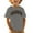 Dark Gray, variant on Kids Casual Sports Short Sleeve Top - Loose Cute Printed Design - Polyester, Breathable, for 3-13Y, Sizes 110-160