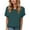 Dark Green, variant on TYGHBN A Fashionable and Casual Round Neck Solid Color Short Sleeved T Shirt for Ladies Women Shirts with Women Swim Tee Women Loose Tops Summer Women Undershirt Womens Long Sleeve Shirts Plain Shirt