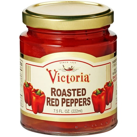 (6 Pack) Victoria Roasted Red Peppers, 7.5 Oz