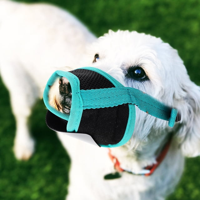 unbranded Mascara Para Hocico De Perro Anti Mordida Con Tela Y Ajuste Para