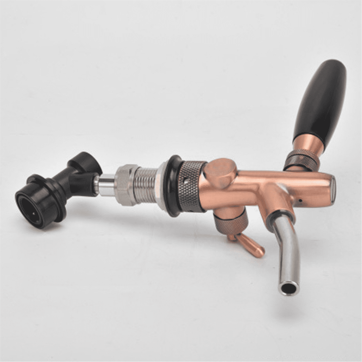 Adjustable Draft Beer Tap with Liquid Ball Lock Disconnect Chrome Plating Flow Control Beer Faucet Homebrew Kegerator