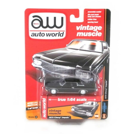 Chevy Impala Models - Vintage Muscle: 1970 Chevy Impala (Black) 1/64 Scale