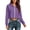 Purple, variant on QIYAGBSA Hoodies for Women Zip Up Ruffle Hem Cropped Long Sleeve Sweatshirt with Ribbed Cuffs Casual Sportswear (Purple, 2XL)