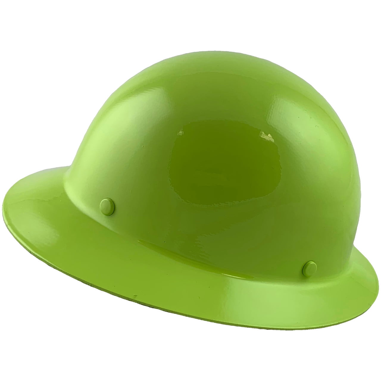 MSA Skullgard Full Brim Hard Hat with FasTrac III Ratchet Suspension - Lime