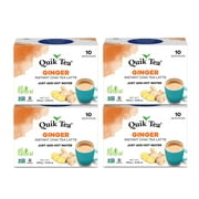 QuikTea Ginger Chai Tea Latte - 40 Count (4 Boxes of 10 Each)