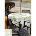 thumbnail image 5 of Outdoor Tablecloths with Umbrella Hole & Zipper, Watercolor Forest Sage Green 60x60 Inch Square Tablecloths, Abstract Art Modern Trees Waterproof Table Cloth, Patio/Pool/Picnic Table Covers, 5 of 8
