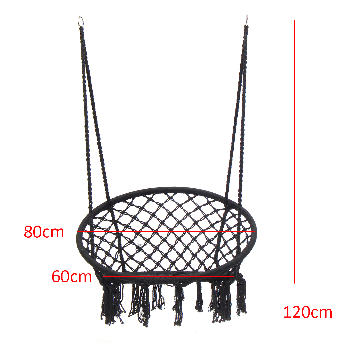 AUGIENB Hammock Chair Hanging Chairs Mesh Woven Macrame Swing Garden Indoor Outdoor Home Decor,100/120/150KG Load-Bearing Christmas Gift - image 5 of 7