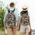 thumbnail image 4 of Disketp Pug Mochila de Lona Estampada, Mochila Escolar de Viaje Ligera para Estudiantes y Portátil-Small, 4 of 5