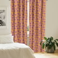 thumbnail image 2 of Ambesonne Floral Window Curtains, Hand Drawn Crocus Flower, Each 28" W x 63" L, Pale Orange Pale Pink, 2 of 4