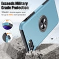 thumbnail image 3 of for iPhone SE 2022 Case, iPhone SE 2020 Case, iPhone 8/7/6s/6 case Ultra Slim with 2Pcs Tempered Glass Screen Protector Full Body Shockproof Phone Case with Invisible Ring Stand, 4.7" Sierra Blue, 3 of 8