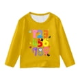 thumbnail image 4 of XEGLSBU Girls Long Sleeve Shirts Size 14-16 Stylish Kids Long Sleeve Graphic Tee Soft Casual Shirt for Girls and Boys Yellow Size 3-4 Years, 4 of 4