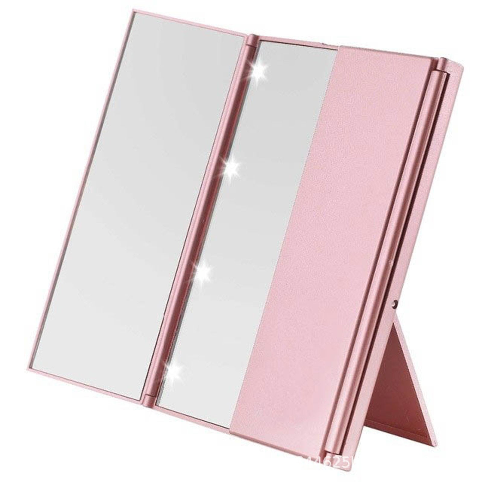 Luminous threefold lighted makeup mirror, LED mirror with light, led