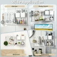 thumbnail image 5 of Topcobe Pegboard Combination Kit Combination Wall Organizer with Magnets and Hooks, Multifunctional Storage Shelves, White, 5 of 8