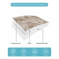 thumbnail image 5 of Quilts Full Size Bedding Set, Brown Coastal Lightweight Quilted Comforter, Nautical Coral Starfish Shell Seahorse Ocean Soft Reversible Bedspread Coverlet with Pillow Covers for All Season, 78" x 90", 5 of 7